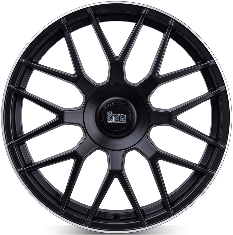 MAM GT1 7,5x17 5x112 ET45 matt black lip polished