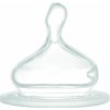 Savička na kojenecké lahve Nip dudlík ortodontický široký silikon 2ks transparentní