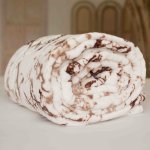 Jerry Fabrics Mikroplyš deka s beránkem Mramor hnědý 150x200 – Zboží Mobilmania