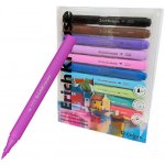 Erich Krause akrylové popisovače brush pens základní barvy 12 ks – Zboží Dáma