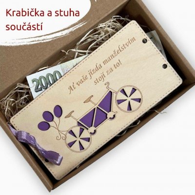 PanDatel Dřevěné pouzdro na peníze - SVATEBNÍ KOLO – Hledejceny.cz