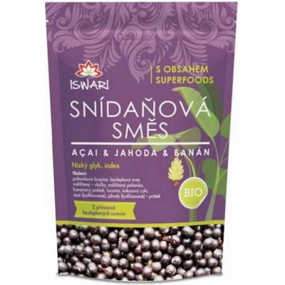 Iswari bio snídaňová směs Acai-jahoda-banán 300 g