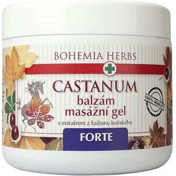 Bohemia Herbs Castanum Forte extra silný balzám masážní gel 600 ml