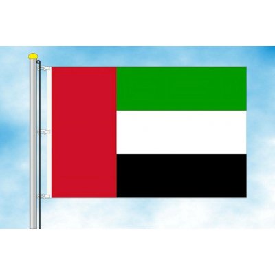 LIBEA, s.r.o. Vlajka Spojených arabských emirátů (SAE) Rozměr: 30×45 cm, Uchycení: Karabiny na stožár – Hledejceny.cz