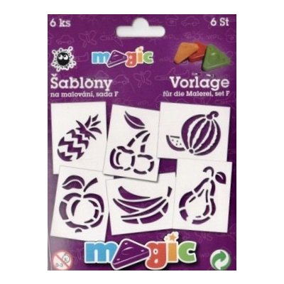 Magic šablony papírové 6 ks sada F OVOCE – Hledejceny.cz
