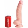 Vibrátor Pipedream King Cock Plus 8" Triple Density Fat Cock with Balls