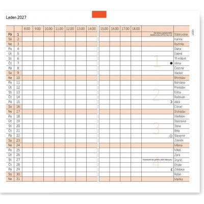 ADK Formulář Měsíční diář A5 2027 sešit – Zboží Dáma