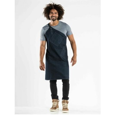 Chaud Devant Kuchářská zástěra s náprsenkou Skew Blue Denim Blue – Hledejceny.cz
