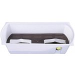 Nohel Garden Truhlík samozavlažovací FLORA s knoty plastový bílý 50 cm – Hledejceny.cz