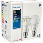 Philips 2x LED žárovka E27 4,9W 470lm 2700K – Hledejceny.cz