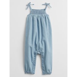 GAP Baby overal denim jumpsuit Modrá