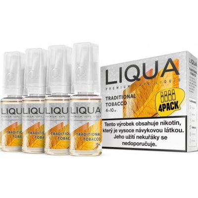 Ritchy Liqua 4Pack Traditional tobacco 4 x 10 ml 12 mg – Zboží Mobilmania