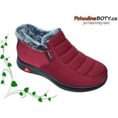 Sante dámská komfortní textilní obuv bordo – Zboží Dáma
