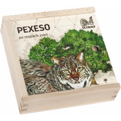 Dřevěné vzdělávací pexeso Tetrao po stopách zvěře – Zboží Mobilmania