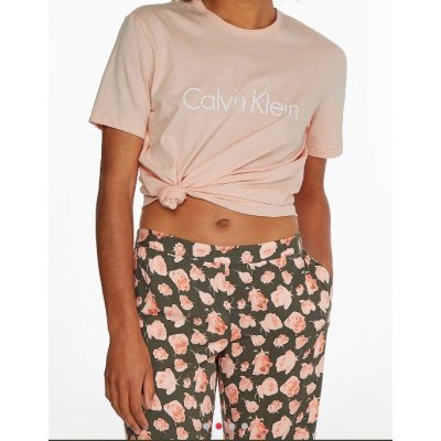Calvin Klein pyžamové tričko QS6105E FAL meruňková – Zboží Mobilmania