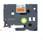 Kompatibilní páska s Brother TZ-B51/TZe-B51, signální 24mm x 8, černý tisk/oranž. podklad – Hledejceny.cz