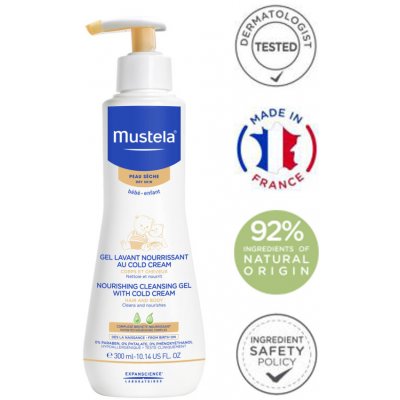 Mustela Nourishing Cleansing Gel with Cold Cream 300 ml – Hledejceny.cz