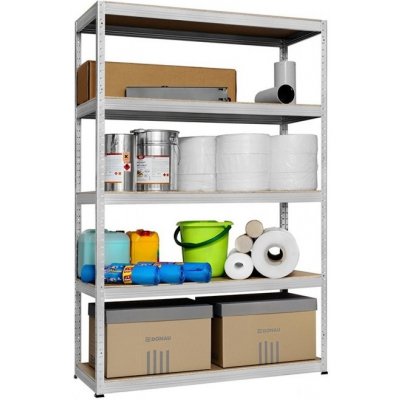 Fistar Regál 2000 x 1000 x 500 mm kov zinek 5 polic stříbrná – HobbyKompas.cz
