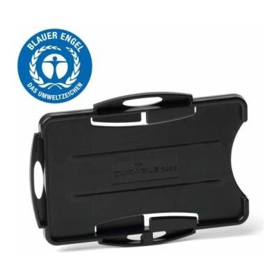 Visačka na 2 plastové karty otevřená DURABLE ECO černá 87x54mm 10ks – Sleviste.cz