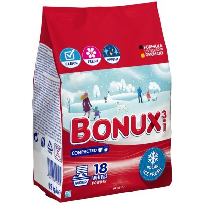 Bonux White Polar Ice Fresh 3v1 prací prášek na bílé prádlo 18 PD 1,17 kg – Zbozi.Blesk.cz