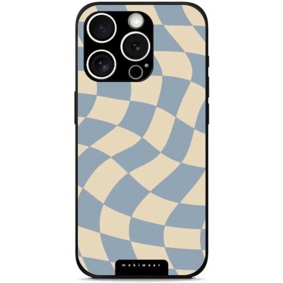 Mobiwear Glossy - Apple iPhone 15 Pro - GA59G Modrá a béžová šachovnice