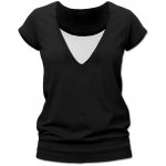 Jožánek kojící tričko Karla krátký rukáv černá – Zboží Dáma