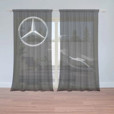 Záclony Logo 6 Auto: 2 ks - 150x250 cm - Sablio – Hledejceny.cz