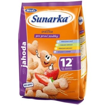 SUNÁREK Dětský snack jahodová srdíčka 50 g