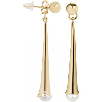 JwL Luxury Pearls pozlacené náušnice s pravými perlami JL0410