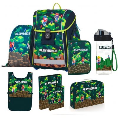 OXYBAG Školní set 8 ks PREMIUM LIGHT Playworld Minecraft sada batoh, penál a doplňky 0-75725/08 – Zboží Dáma