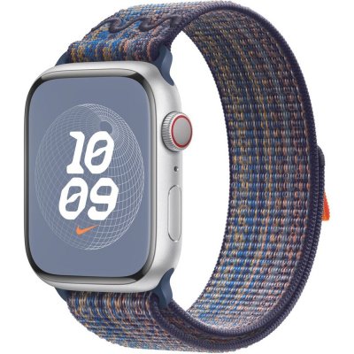 Apple Watch 45mm Game Royal/oranžový provlékací sportovní řemínek Nike MTL53ZM/A – Zboží Mobilmania
