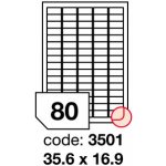 Rayfilm R0100.3501A samolepící 35,6x16,9mm bílé 100 listů – Zboží Dáma