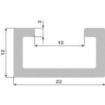 ehlinik Hliníkový C profil 22.4x12.2, 1m – Sleviste.cz