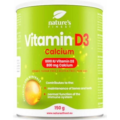 Nutrisslim Vitamin D3 1000iu + Calcium 800 mg 150 g Vitamín D3 + Vápník