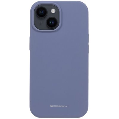 Pouzdro MERCURY Silky-Soft Apple iPhone 15 Plus - příjemné na dotek - silikonové - fialovošedé