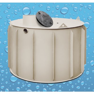 Naše jímky nádrž na dešťovou vodu k obetonování kruhová 5 m³ / 5000 l