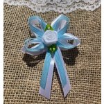 Svatba-eshop Vývazek pro svědky a rodiče bílo světle modrý - velké svatební vývazky, voničky pro rodinu a svědky – Zboží Dáma