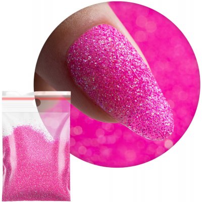 Nehtyprofi Brokát na zdobení nehtu Neon pink Barbie – Zboží Mobilmania