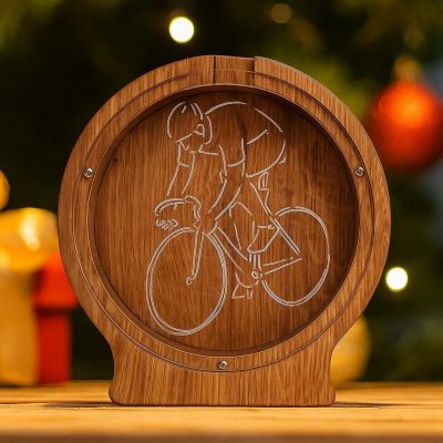 Dřevěná pokladnička-Dárek pro cyklistu – Sleviste.cz