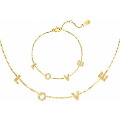 Ornamenti pozlacený set náhrdelníku a náramku Love Letters gold OOR300057 – Zboží Mobilmania