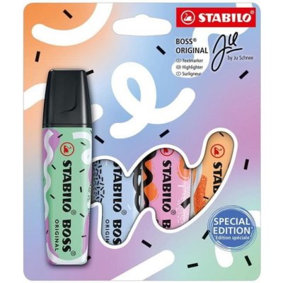 STABILO BOSS ORIGINAL Pastel Sada by Ju Schnee - mátová obláčkově modrá fuchsiová oranžová 4 ks – Hledejceny.cz