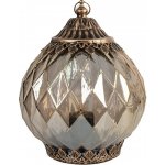 Clayre & Eef Měděná skleněná svítící LED lucerna Balli - Ø 15*19 cm – Hledejceny.cz