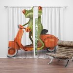 Sablio Závěs Žába na motorce: 2ks 140x250cm – Hledejceny.cz