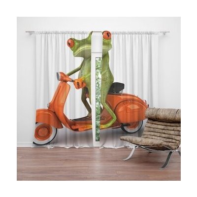 Sablio Závěs Žába na motorce: 2ks 140x250cm – Hledejceny.cz