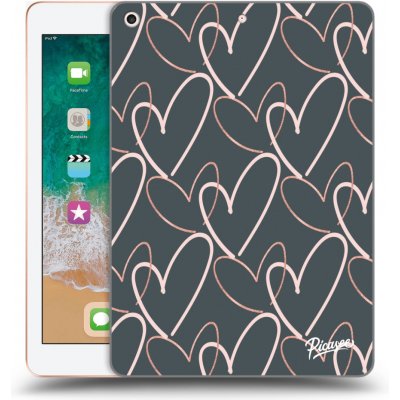 Picasee silikonový černý obal pro Apple iPad 9.7" 2018 6. gen Lots of love