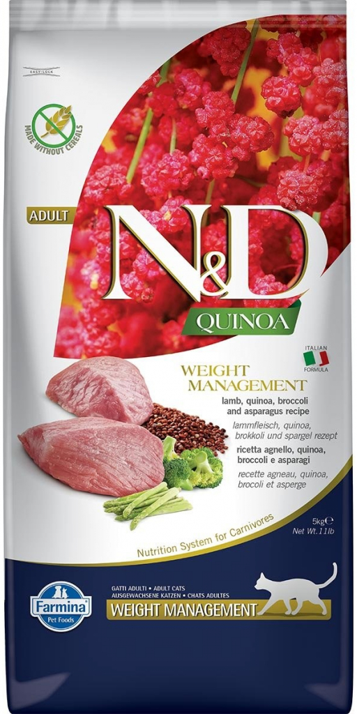 N&D Cat Quinoa Weight Management Lamb 5 kg