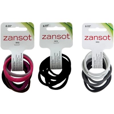 Zansot Elastické vlasové gumičky malé, jemná tkanina 3 × 6 ks – Zboží Dáma