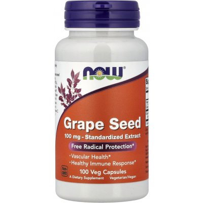 Now Foods Standardizovaný extrakt z hroznových semínek 100 mg 100 rostlinných kapslí – Hledejceny.cz
