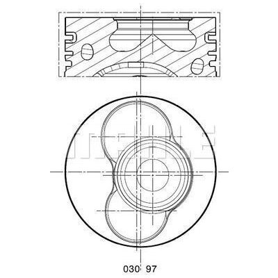 Píst MAHLE ORIGINAL 030 97 00 (0309700)