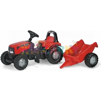 Rolly Toys Šlapací traktor Kid Case s vlečkou červený